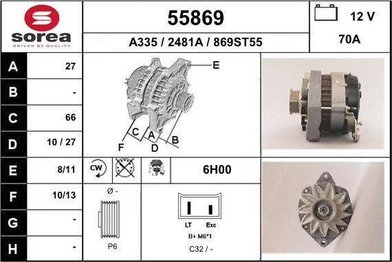 EAI 55869 - Alternatore autozon.pro