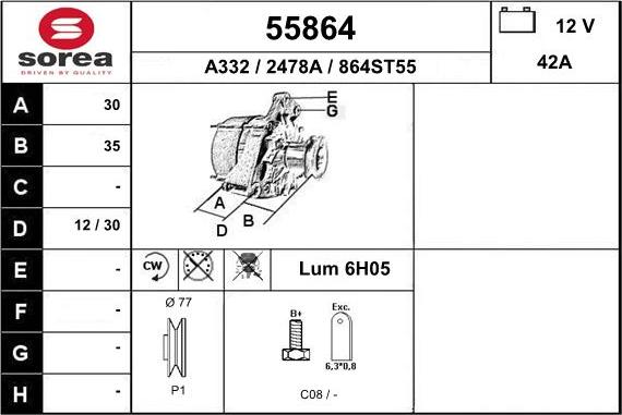 EAI 55864 - Alternatore autozon.pro