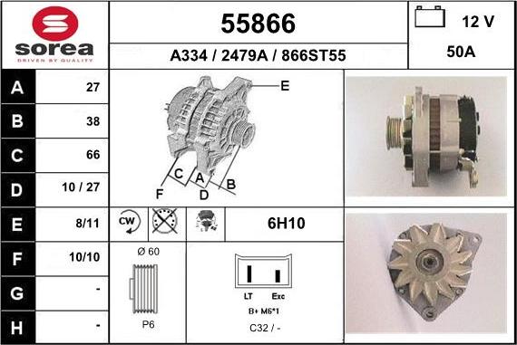 EAI 55866 - Alternatore autozon.pro