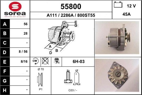 EAI 55800 - Alternatore autozon.pro