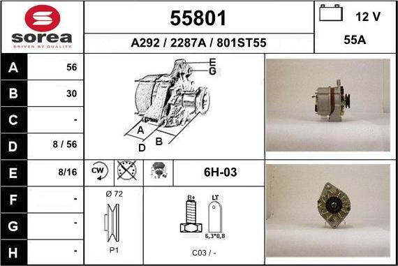 EAI 55801 - Alternatore autozon.pro