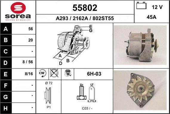 EAI 55802 - Alternatore autozon.pro