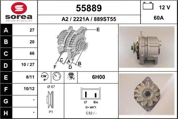 EAI 55889 - Alternatore autozon.pro