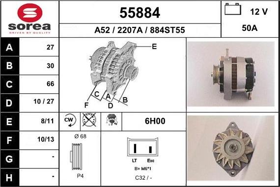 EAI 55884 - Alternatore autozon.pro