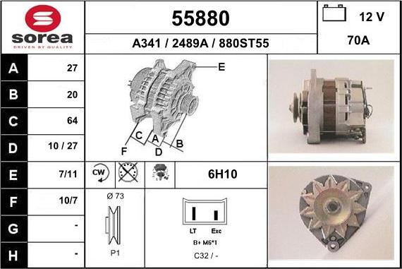 EAI 55880 - Alternatore autozon.pro