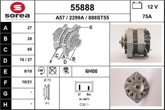 EAI 55888 - Alternatore autozon.pro