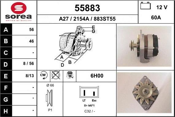 EAI 55883 - Alternatore autozon.pro