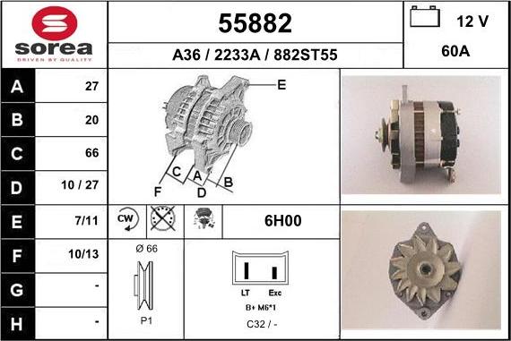 EAI 55882 - Alternatore autozon.pro