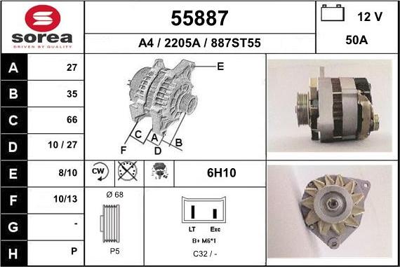 EAI 55887 - Alternatore autozon.pro