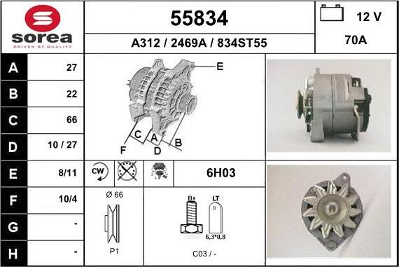 EAI 55834 - Alternatore autozon.pro