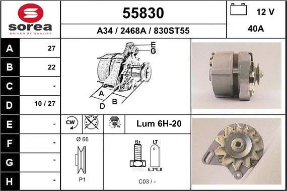 EAI 55830 - Alternatore autozon.pro