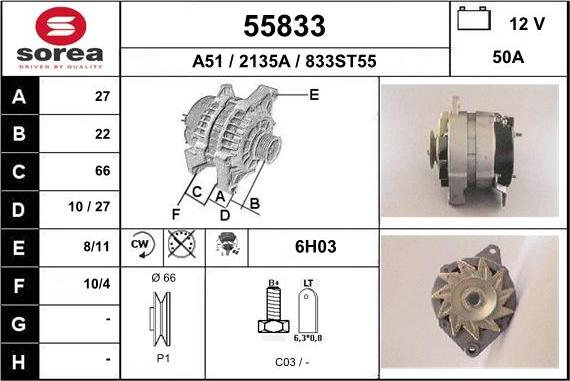 EAI 55833 - Alternatore autozon.pro