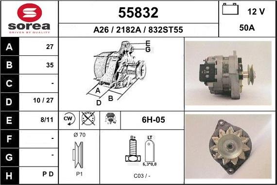 EAI 55832 - Alternatore autozon.pro