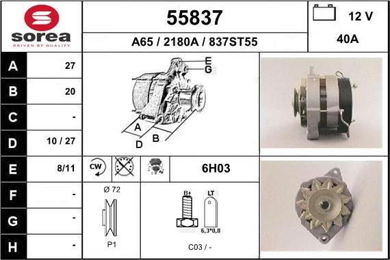 EAI 55837 - Alternatore autozon.pro