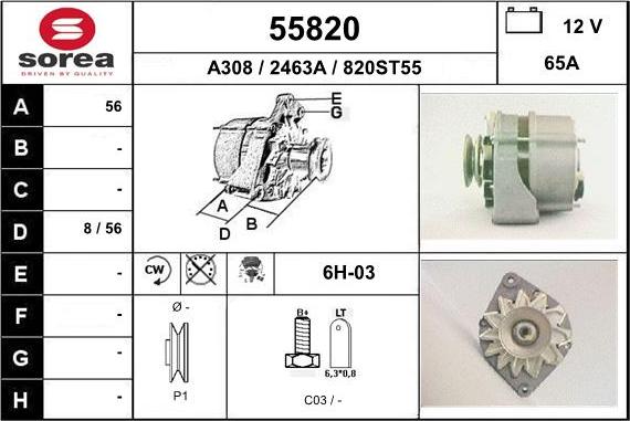 EAI 55820 - Alternatore autozon.pro