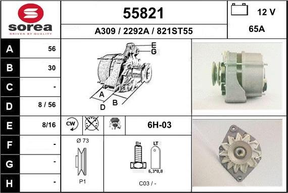 EAI 55821 - Alternatore autozon.pro