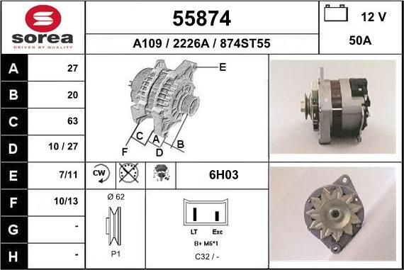 EAI 55874 - Alternatore autozon.pro