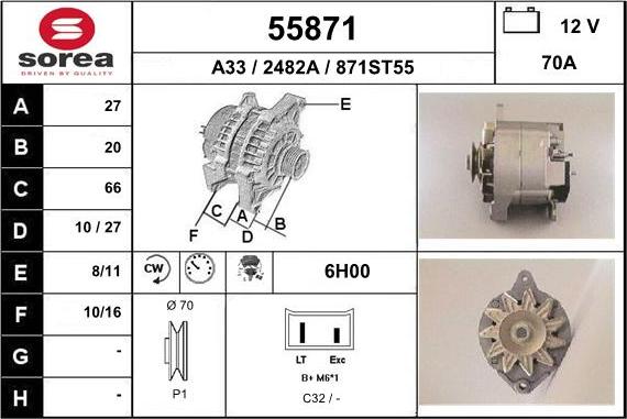 EAI 55871 - Alternatore autozon.pro