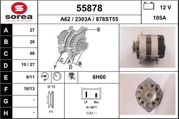 EAI 55878 - Alternatore autozon.pro