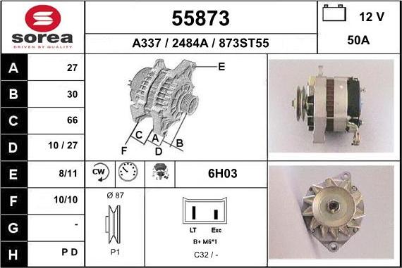 EAI 55873 - Alternatore autozon.pro