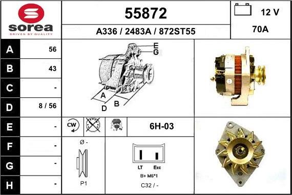 EAI 55872 - Alternatore autozon.pro