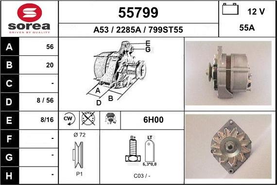 EAI 55799 - Alternatore autozon.pro