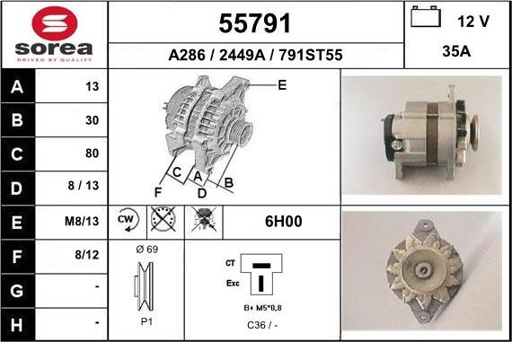 EAI 55791 - Alternatore autozon.pro