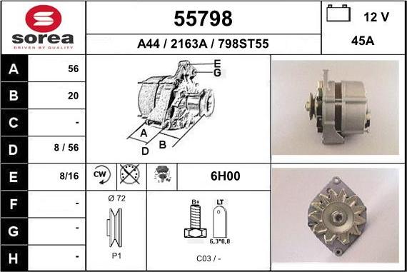 EAI 55798 - Alternatore autozon.pro