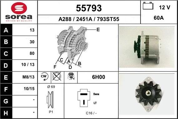 EAI 55793 - Alternatore autozon.pro