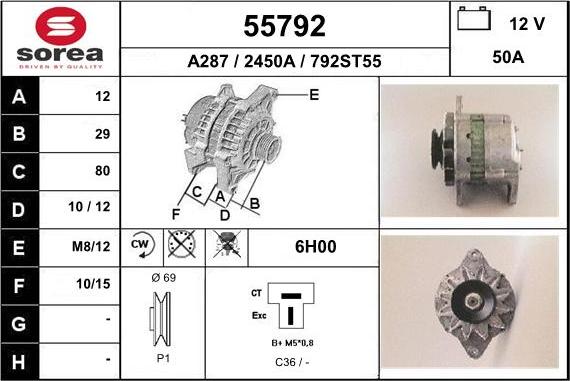 EAI 55792 - Alternatore autozon.pro