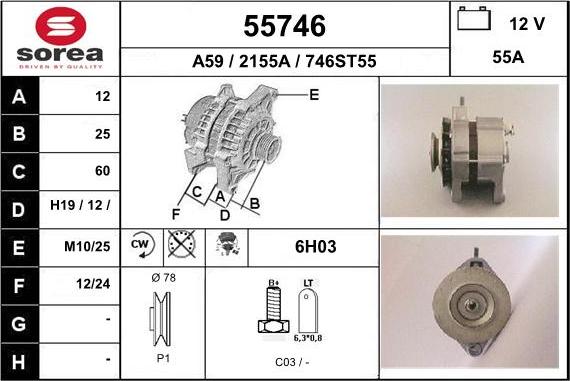 EAI 55746 - Alternatore autozon.pro