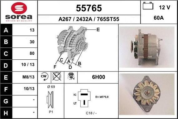 EAI 55765 - Alternatore autozon.pro