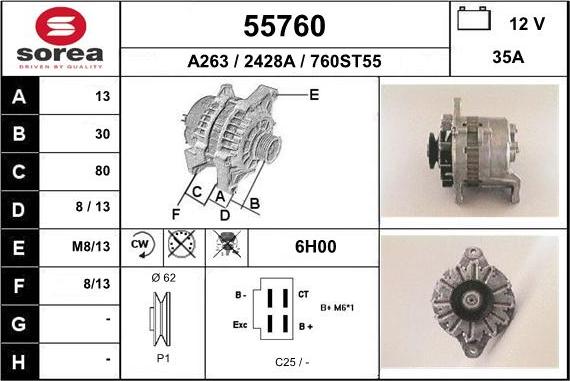 EAI 55760 - Alternatore autozon.pro