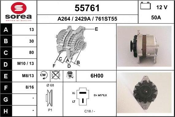 EAI 55761 - Alternatore autozon.pro