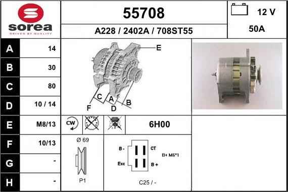 EAI 55708 - Alternatore autozon.pro