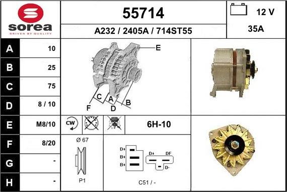 EAI 55714 - Alternatore autozon.pro