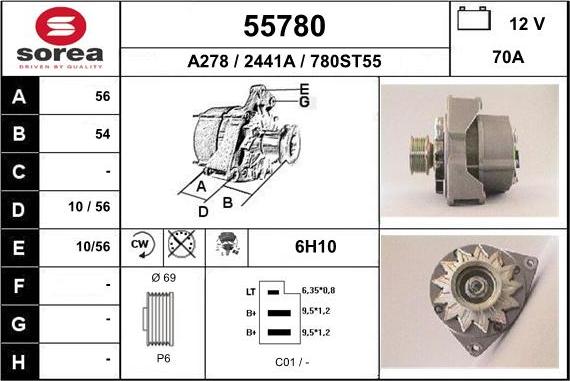 EAI 55780 - Alternatore autozon.pro