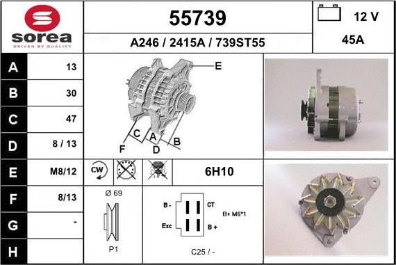 EAI 55739 - Alternatore autozon.pro