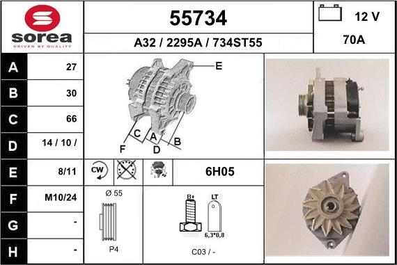 EAI 55734 - Alternatore autozon.pro