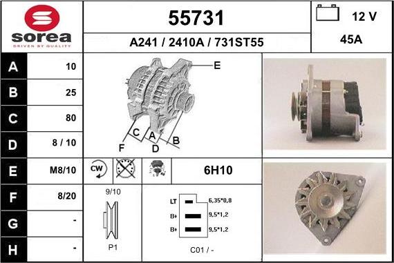 EAI 55731 - Alternatore autozon.pro