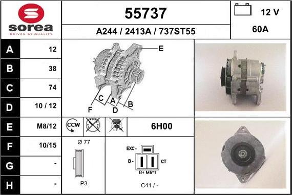 EAI 55737 - Alternatore autozon.pro