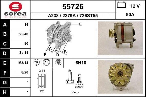 EAI 55726 - Alternatore autozon.pro