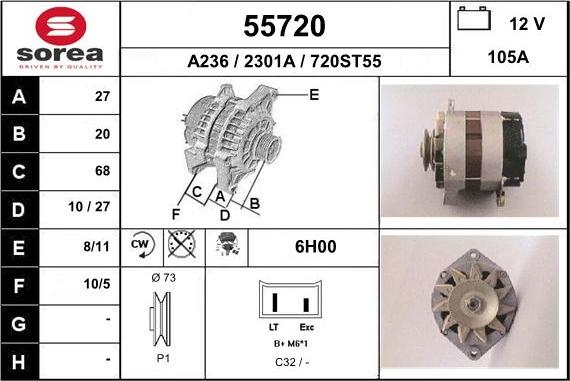 EAI 55720 - Alternatore autozon.pro