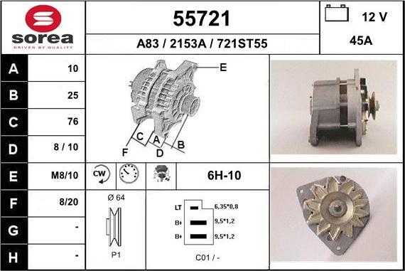 EAI 55721 - Alternatore autozon.pro