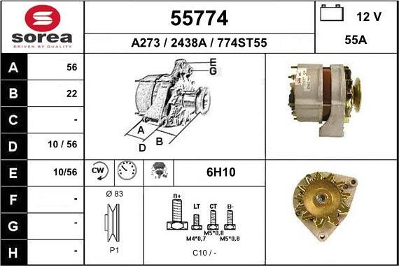 EAI 55774 - Alternatore autozon.pro