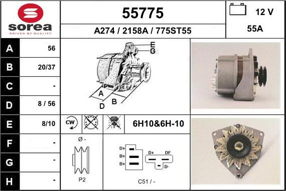 EAI 55775 - Alternatore autozon.pro