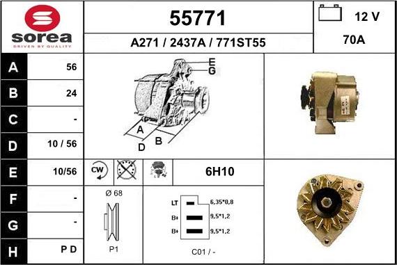 EAI 55771 - Alternatore autozon.pro