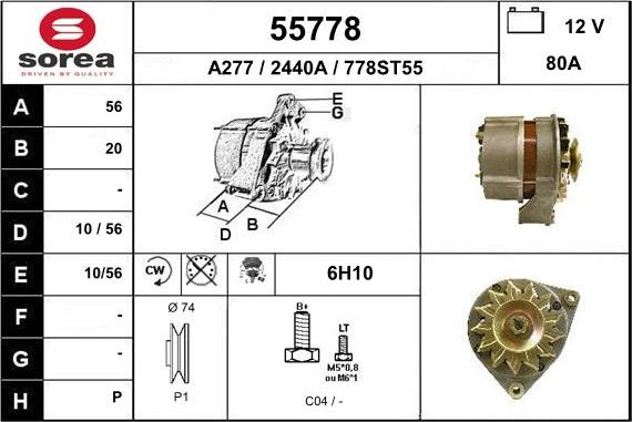 EAI 55778 - Alternatore autozon.pro