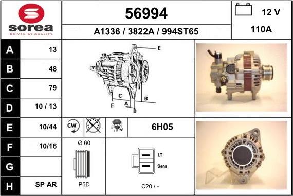 EAI 56994 - Alternatore autozon.pro