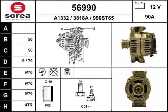 EAI 56990 - Alternatore autozon.pro